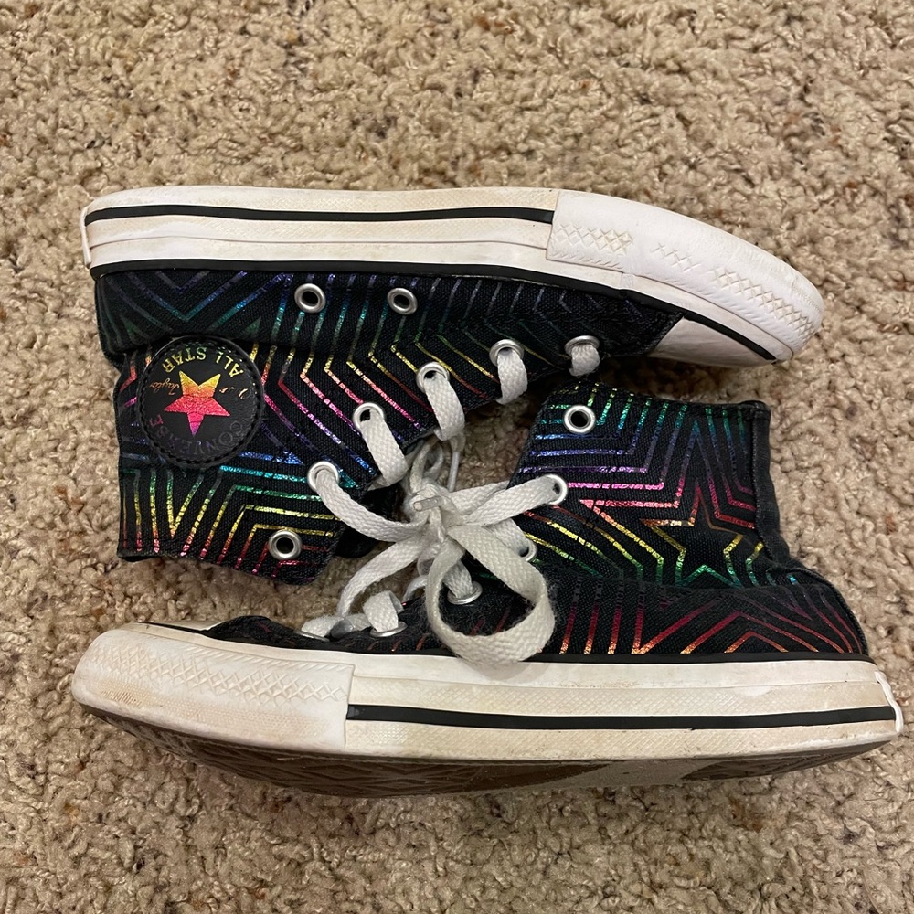 Converse Chuck Taylor All Star high top rainbow sparkle